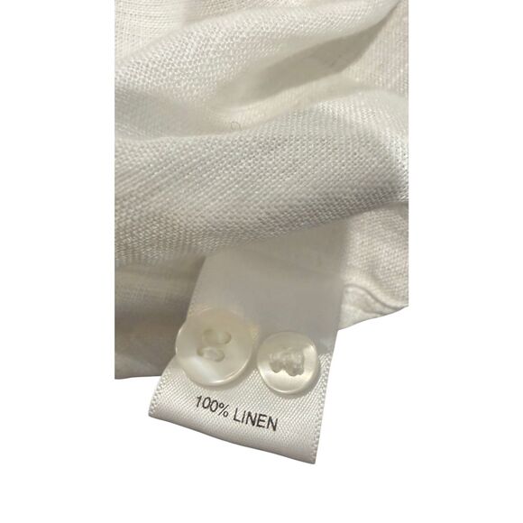 Murano Baird McNutt Linen Linen Button-Front Shirt size L - Picture 9 of 10